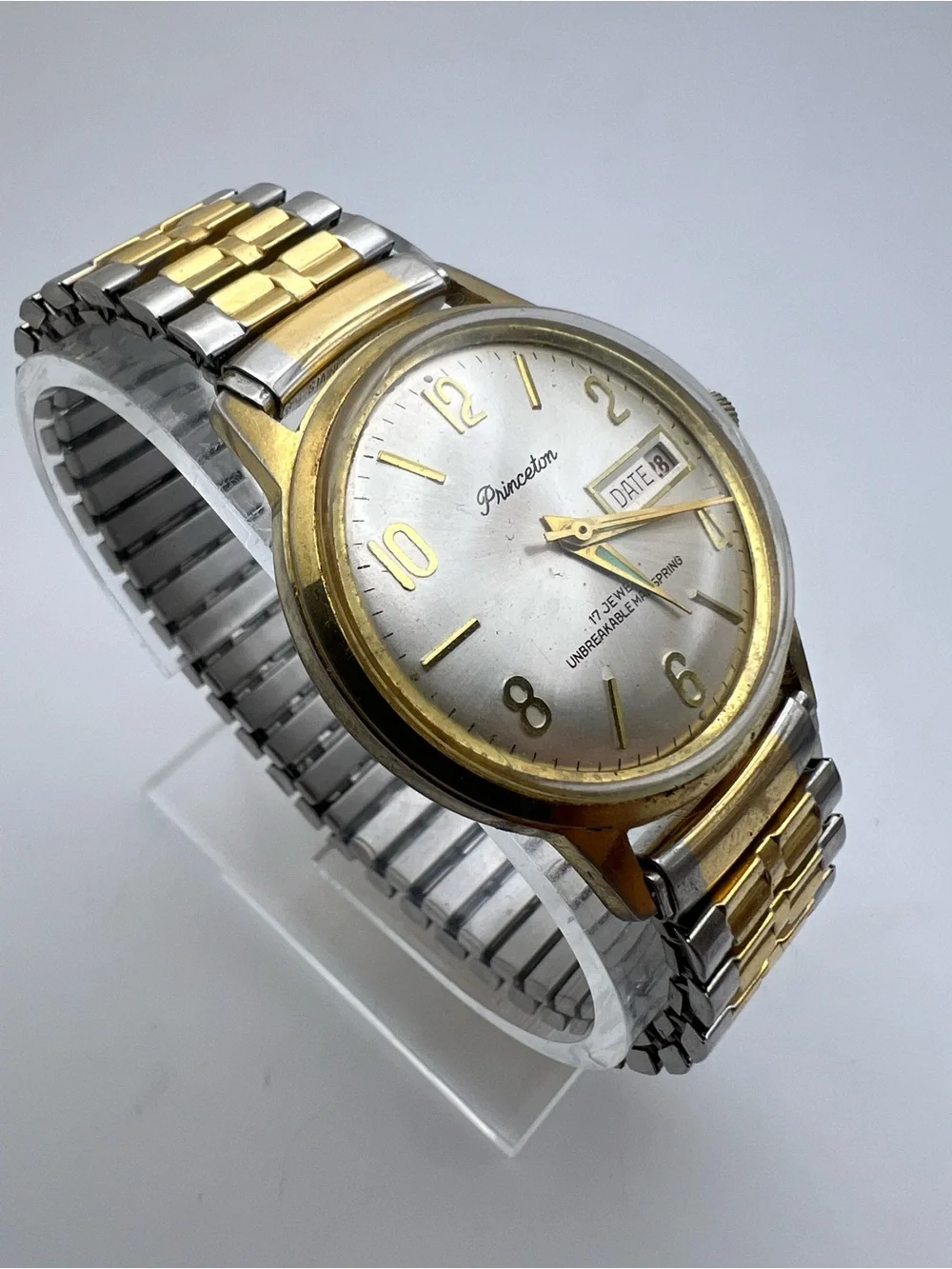 Princeton Two-Tone Date Watch in Gold & Silver